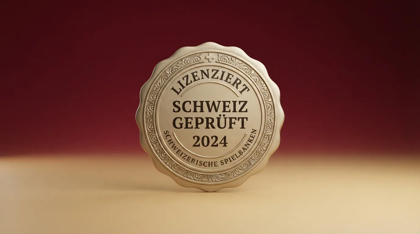 Das offizielle ESBK-Logo oder eine stilisierte Darstellung eines Schweizer Konzessionsdokuments mit Sicherheitssiegel