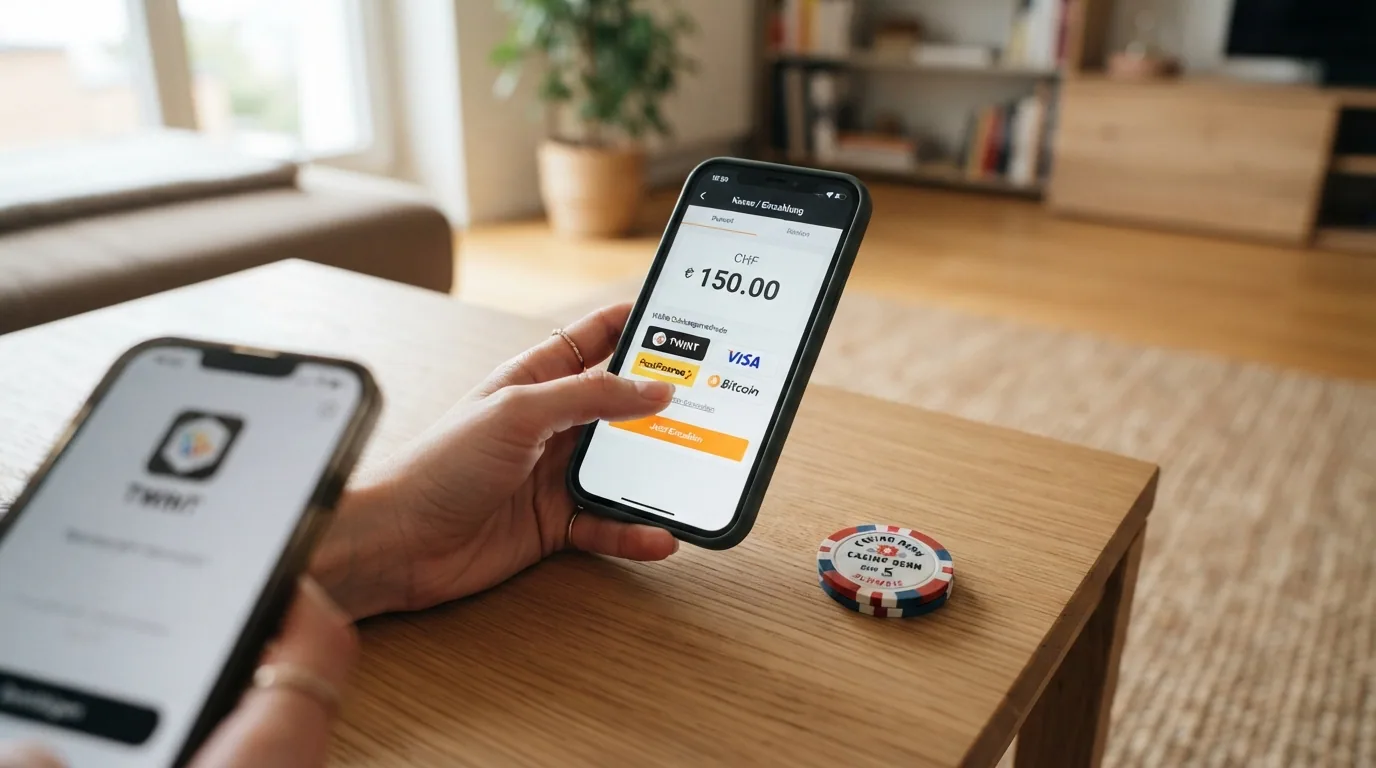 Das Klarna-Logo auf einem Smartphone-Bildschirm mit einer Casino-Einzahlungsmaske im Hintergrund