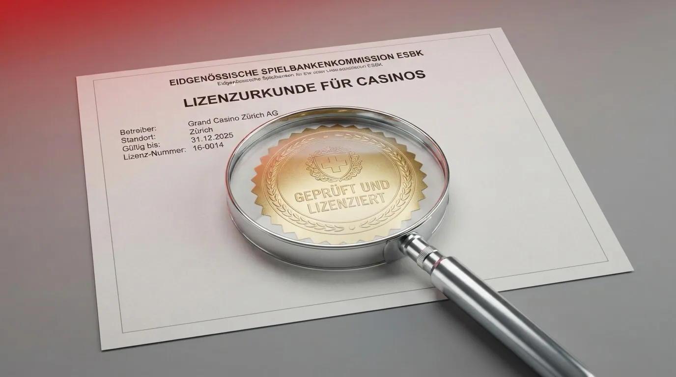 Prüfkriterien-Symbole — Lupe, Lizenzurkunde, Bonus-Rechner und Stoppuhr