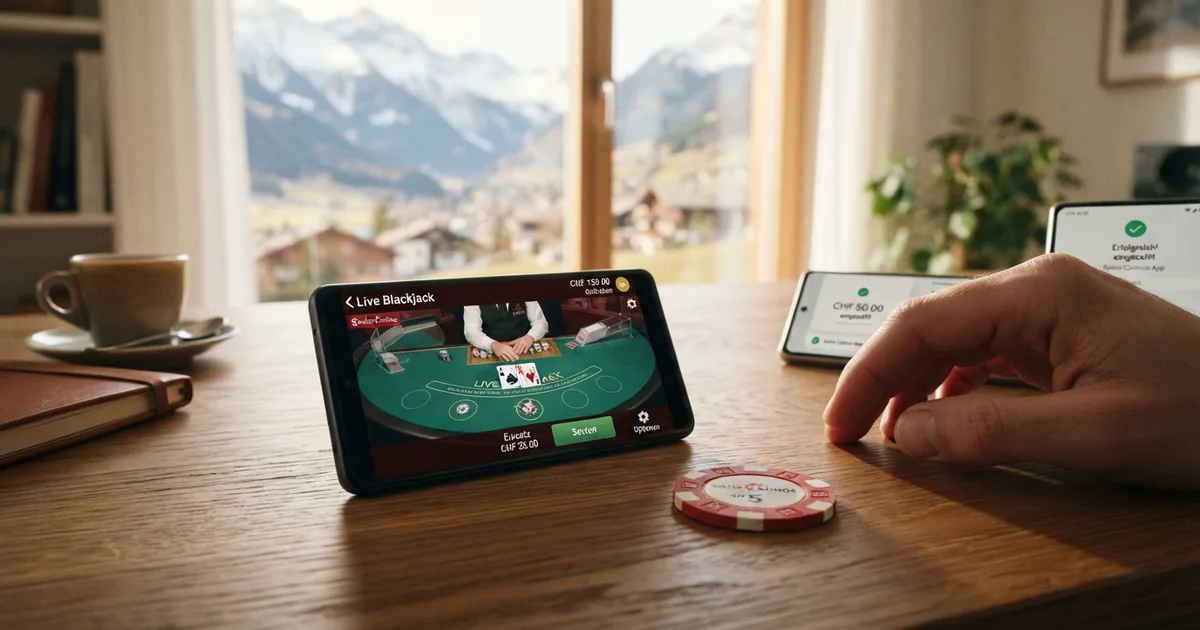 Zehn Logos der ESBK-lizenzierten Schweizer Online-Casinos im Raster
