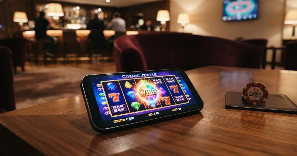 Der Starburst-Slot von NetEnt mit seinem 5×3-Gitter, bunten Edelsteinen und dem Starburst-Wild-Symbol auf der Mittelwalze